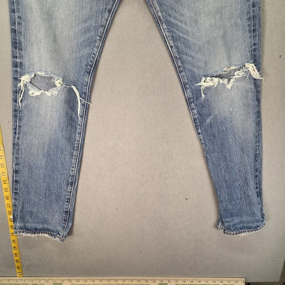 Levis 501 Jeans Mens Selvedge Medium Blue Tapered Whiskers‎ Honeycomb Fits 30x31